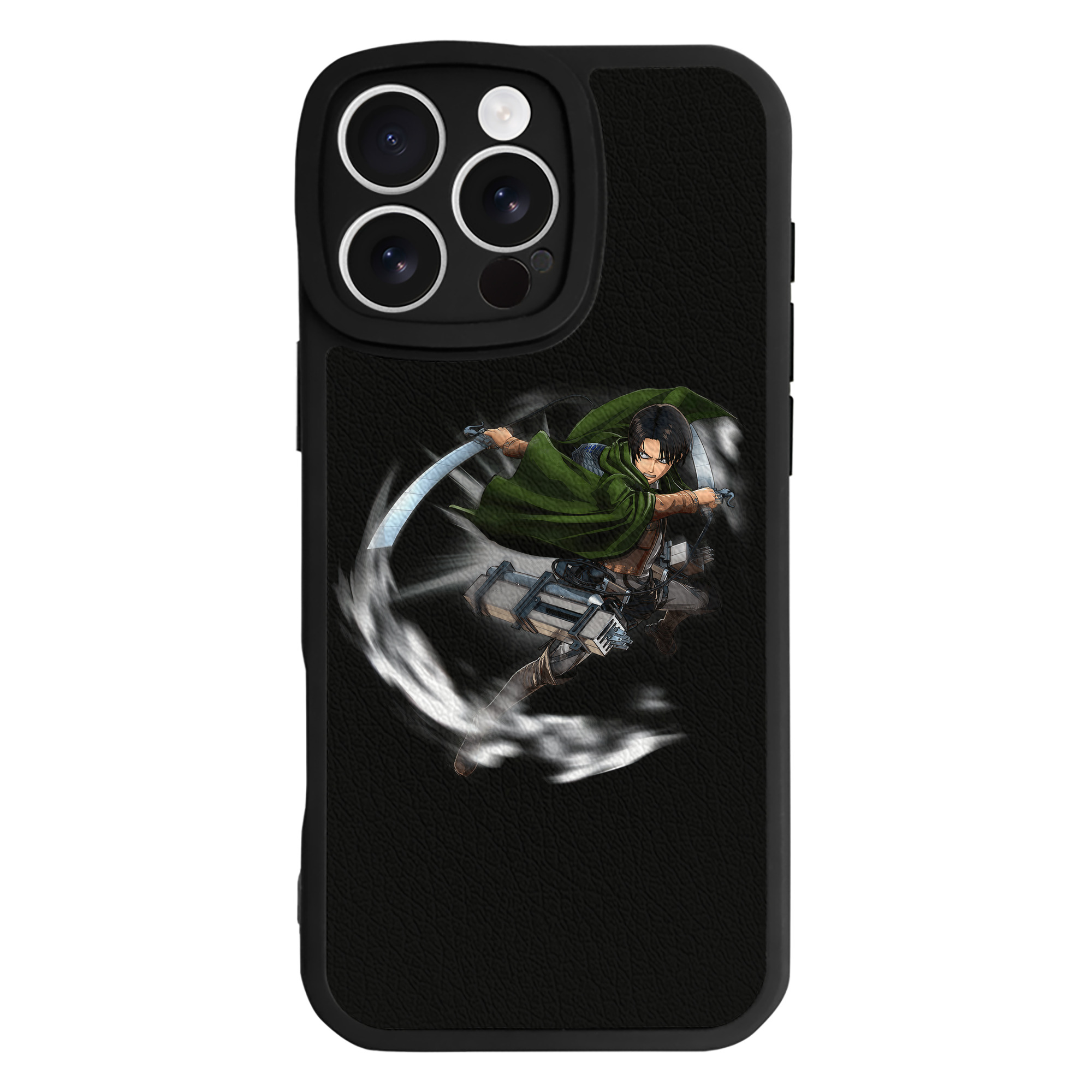 （画像用） 進撃の巨人 リヴァイ·アッカーマン Attack on Titan Levi Ackerman 【iPhone 16シリーズ対応】シリコンスマホケース（レザー調） 材質：シリコン